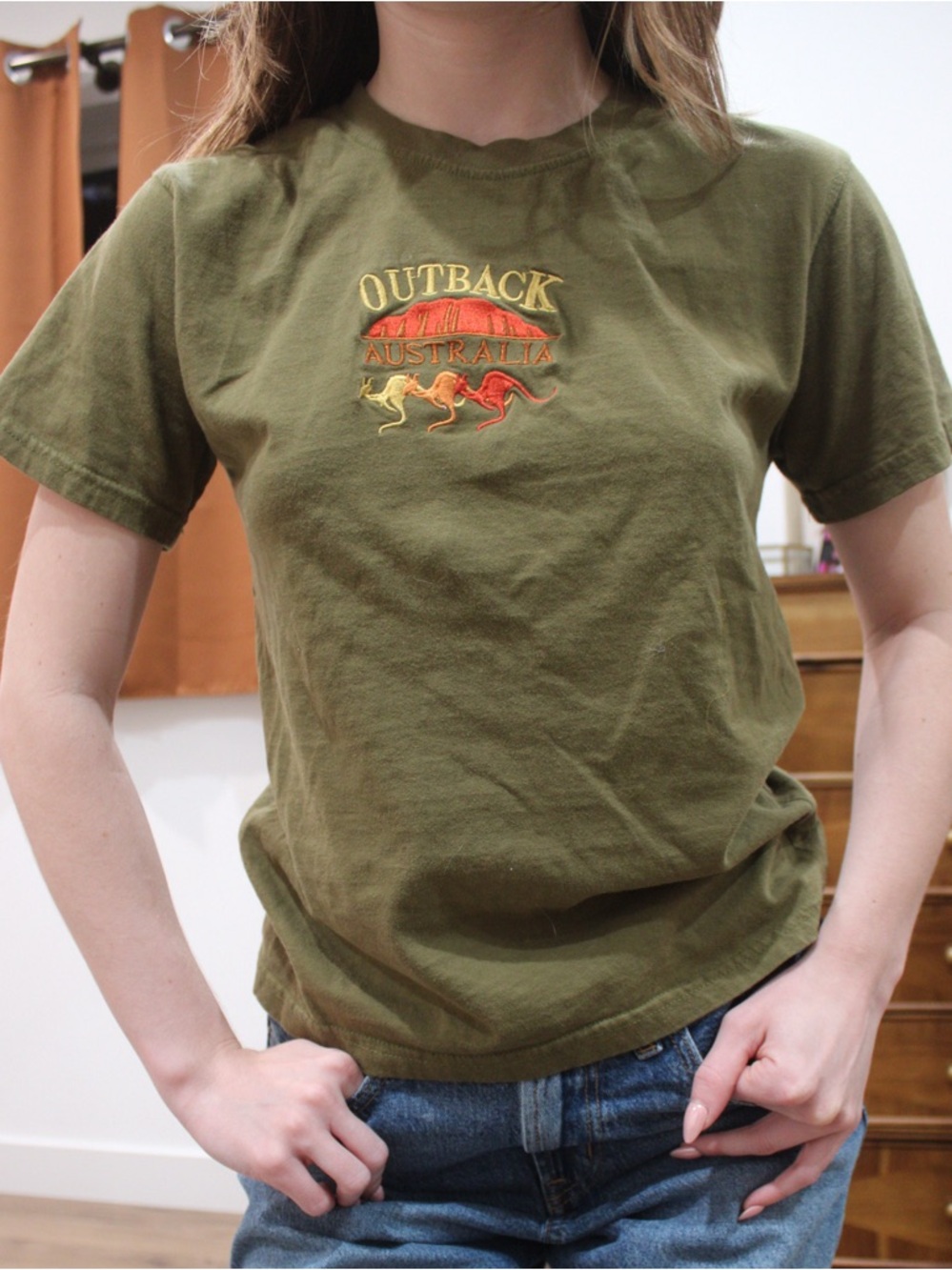 Outback Australia Olive Green Graphic Tee